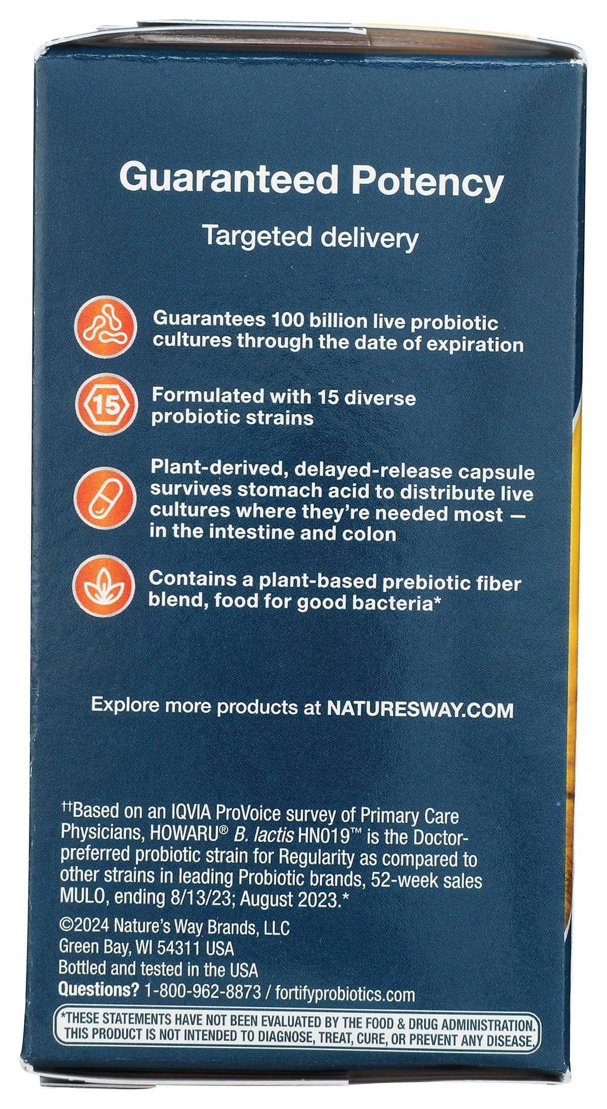 Nature's Way Fortify Optima Daily Probiotic 100 Billion - 30 Capsules - image 6