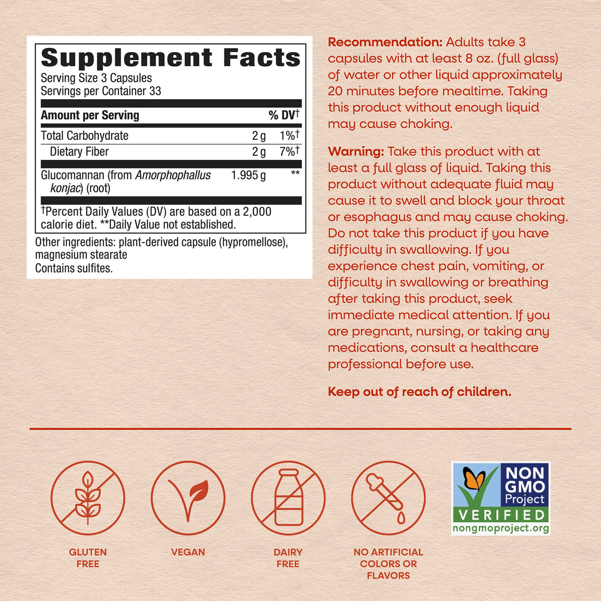 Nature's Way Glucomannan Dietary Fiber - 100 Capsules - image 6