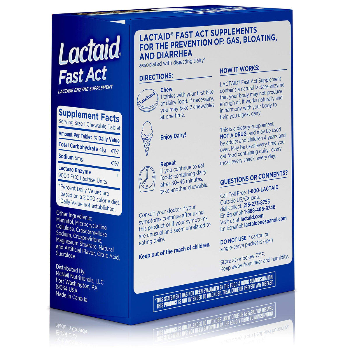 Lactaid Fast Act Lactose Intolerance Chewables Vanilla Twist - 32 Packs - image 9