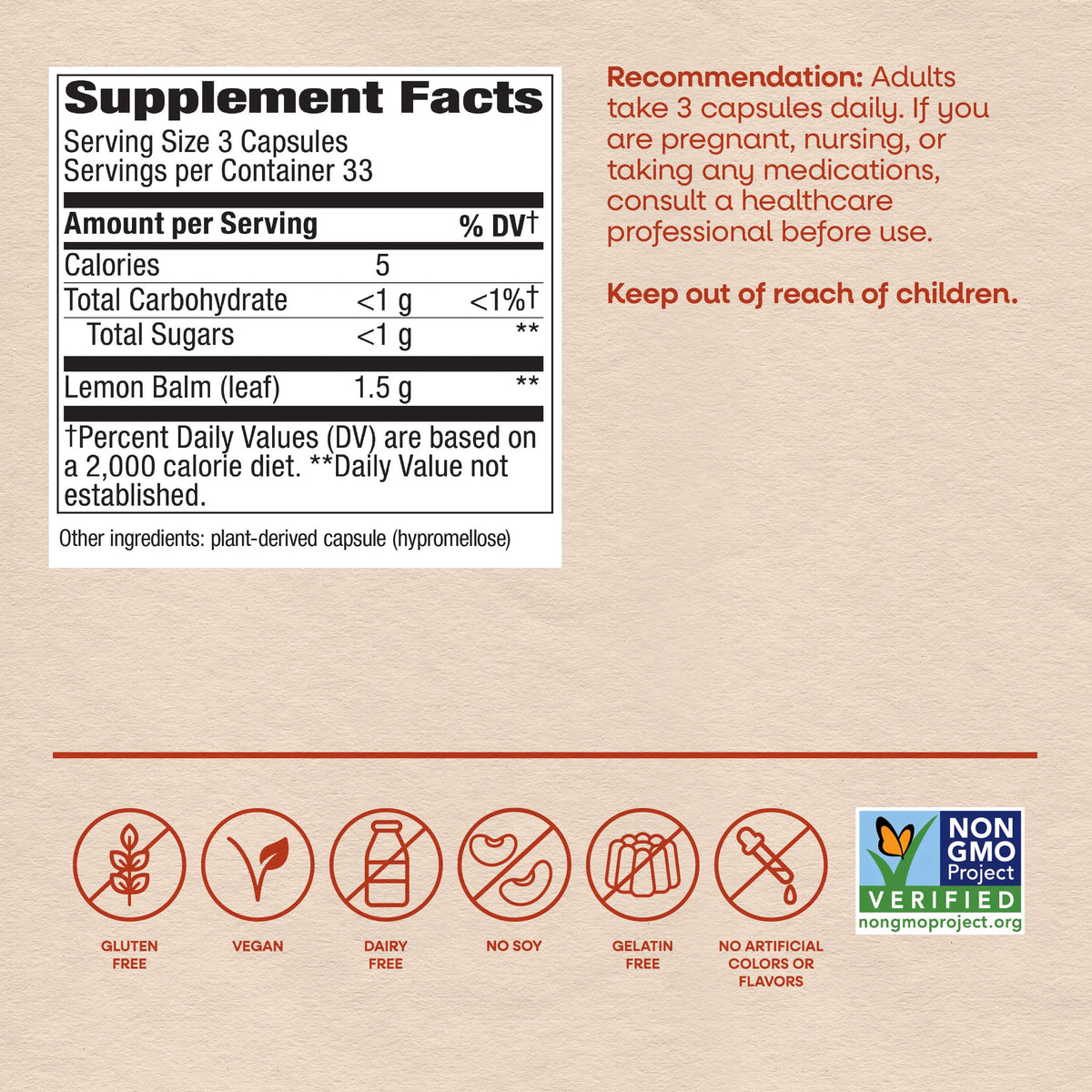 Nature's Way Melissa Lemon Balm Leaf Sleep Support - 100 Capsules - image 6
