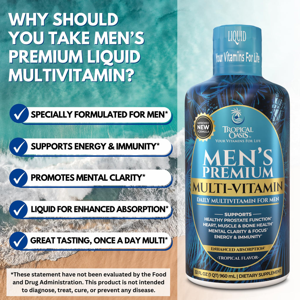 Tropical Oasis Liquid Multivitamin for Men - 32 Fl Oz - image 5