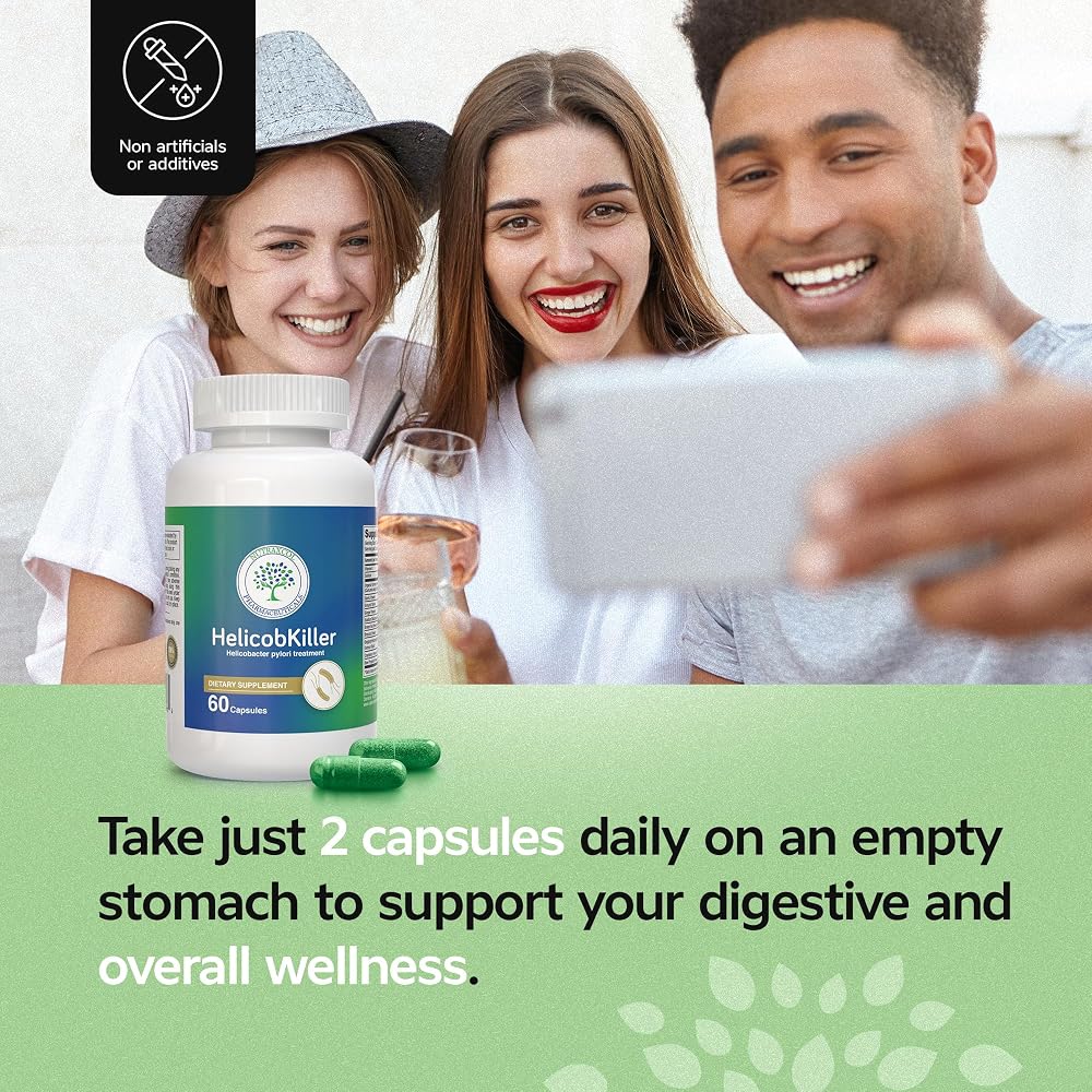 Nutraxcol Pharmaceuticals HELICOBKILLER Digestive Support - 60 Capsules - image 8