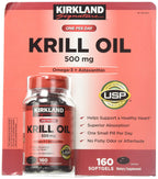 Kirkland Signature Krill Oil 500 mg - 160 Softgels - image 3