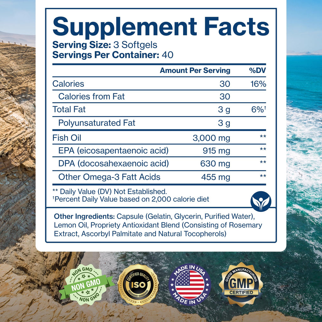 Pure Micronutrients Omega 3 Fish Oil Heart & Cognitive Support - 90 Softgels - image 6