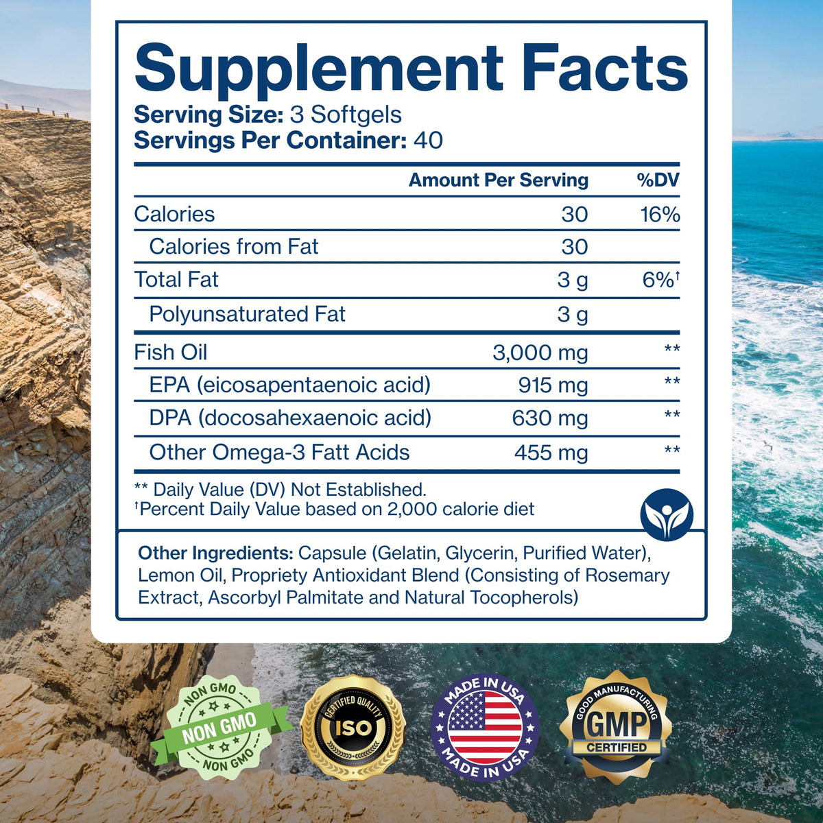 Pure Micronutrients Omega 3 Fish Oil Heart & Cognitive Support - 90 Softgels - image 6