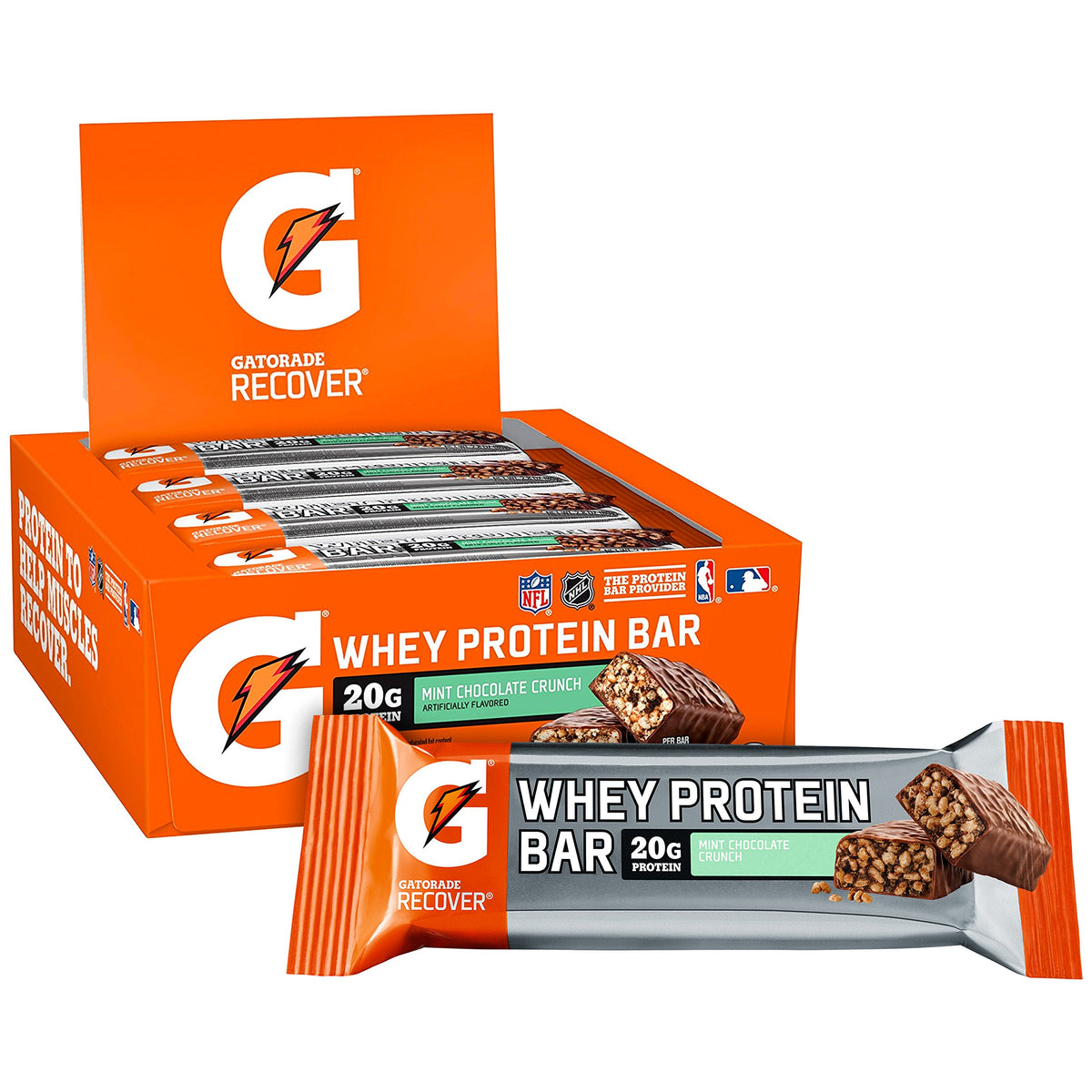 Gatorade Whey Protein Recover Bars Mint Chocolate Crunch - 12 Count