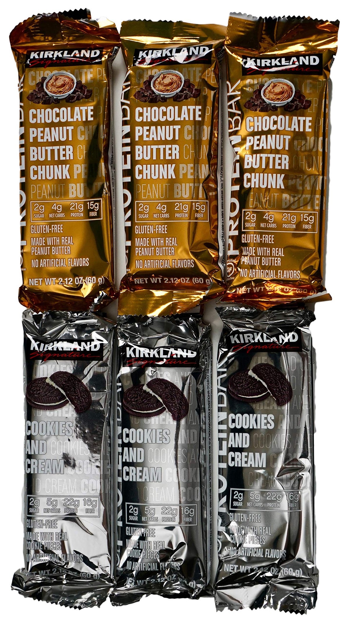 Kirkland Signature Protein Bars Chocolate Peanut Butter & Cookies Cream