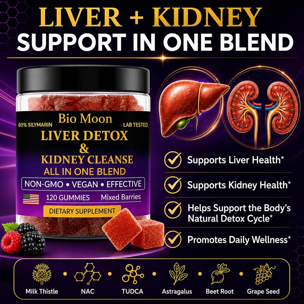 Bio Moon Liver & Kidney Detox Gummies with Milk Thistle - image 5