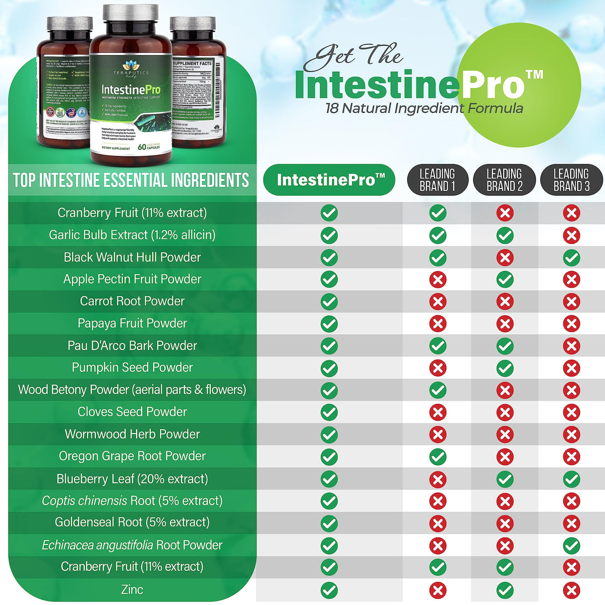Teraputics IntestinePro Gut Health Supplement - 60 Vegetarian Capsules - image 2