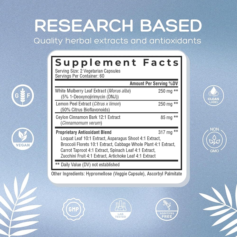 Palmara Health Level Off Glucose Support Supplement - 120 Capsules - image 6