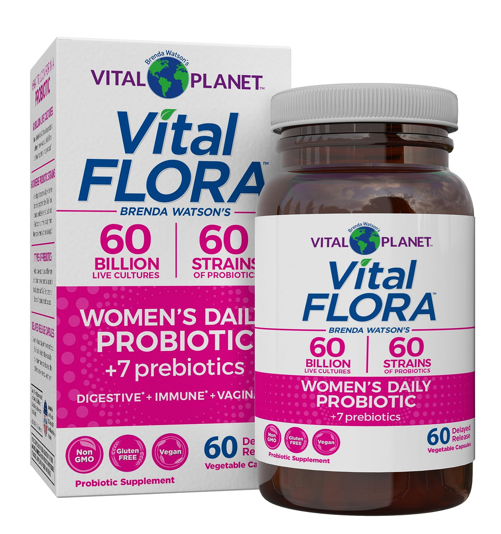 Vital Planet Vital Flora Women's Daily Probiotic 60 Billion CFU - 60 Capsules