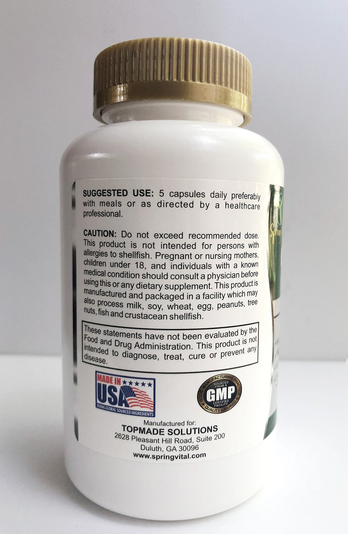 SPRING VITAL Glucosamine Chondroitin MSM Complex - 200 Capsules - image 3