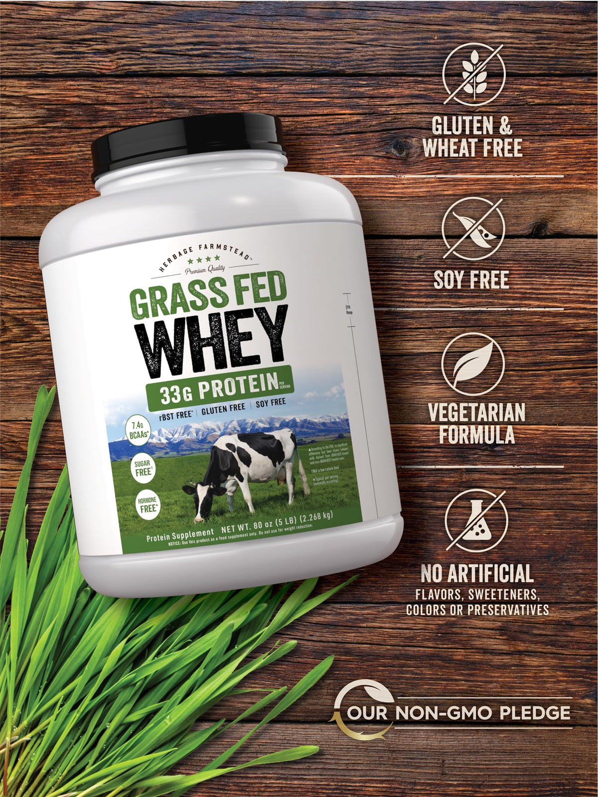 Carlyle Grass Fed Whey Protein Powder - 5 lb - image 5