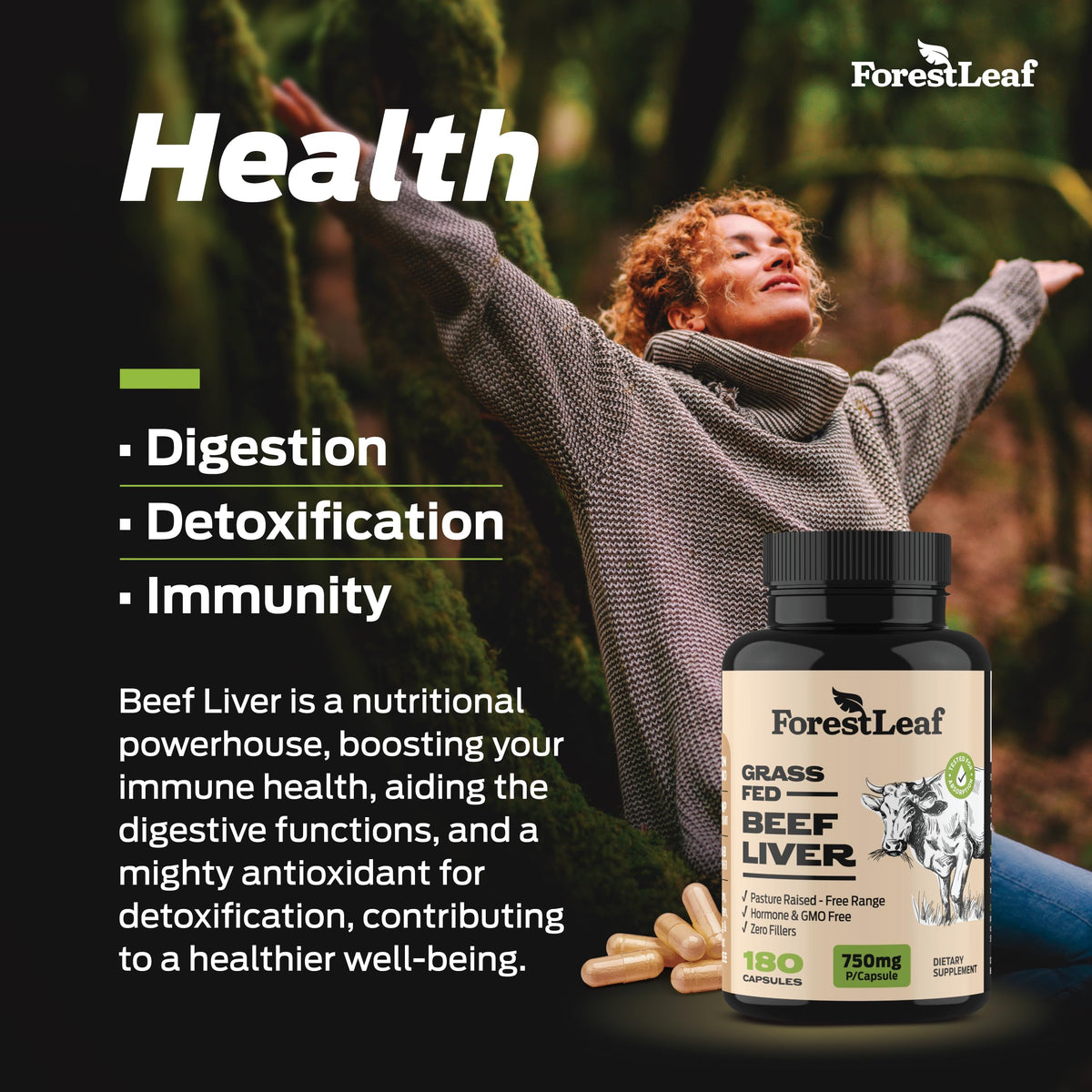 ForestLeaf Beef Organ Supplement - Grass Fed & Pasture Raised - Total