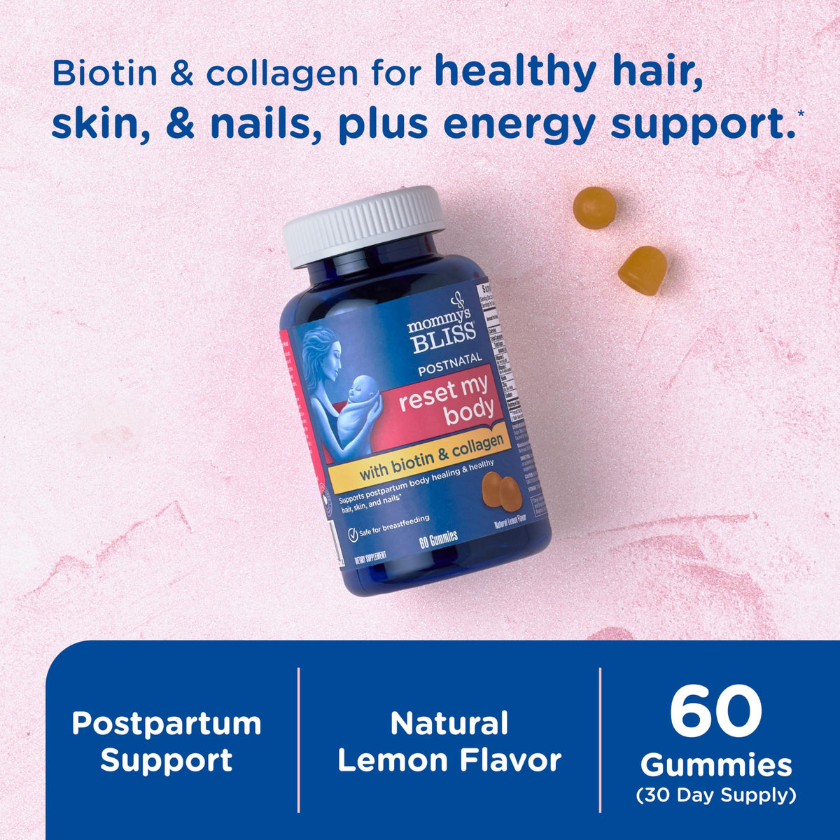 Mommy's Bliss Reset My Body Postnatal Support Gummies - 60 Gummies - image 2