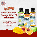 Barlean's Omega 3 Fish Oil Liquid Supplement for Men and Women