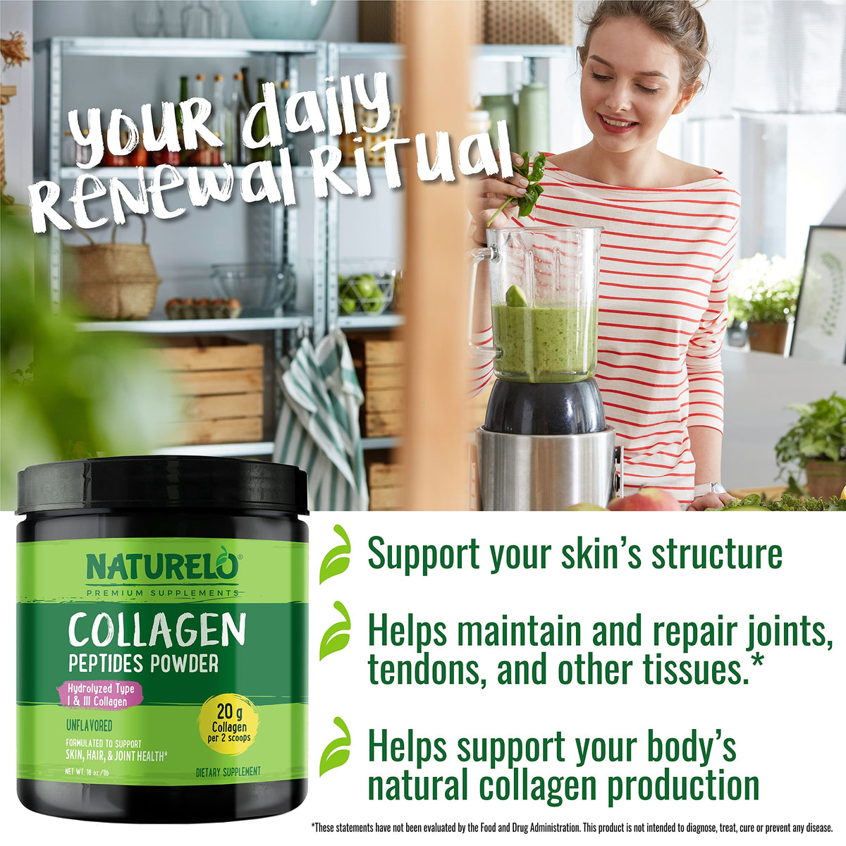 NATURELO Collagen Peptide Powder Hydrolyzed - 16 Oz - image 6