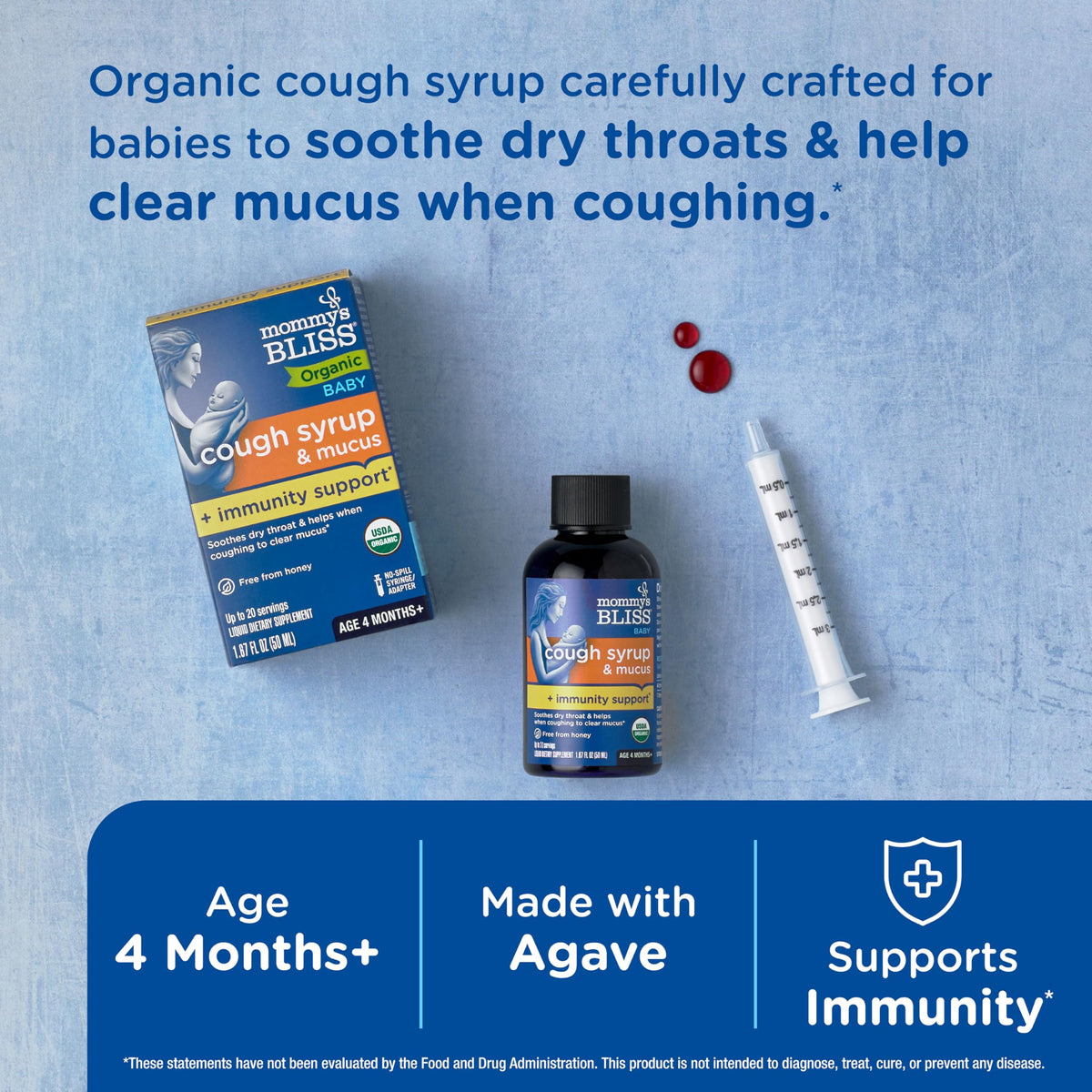 Mommy's Bliss Organic Baby Cough Syrup with Immunity Support - 1.67 Fl Oz - image 2