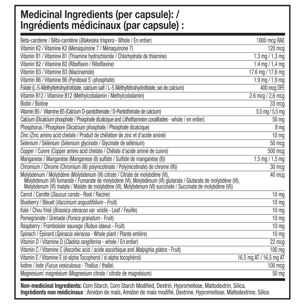 NATURELO Multivitamin for Men - One Daily, 120 Vegetarian Capsules