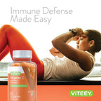 Viteey Vitamin C Gummies for Adults & Teens with Zinc & Echinacea