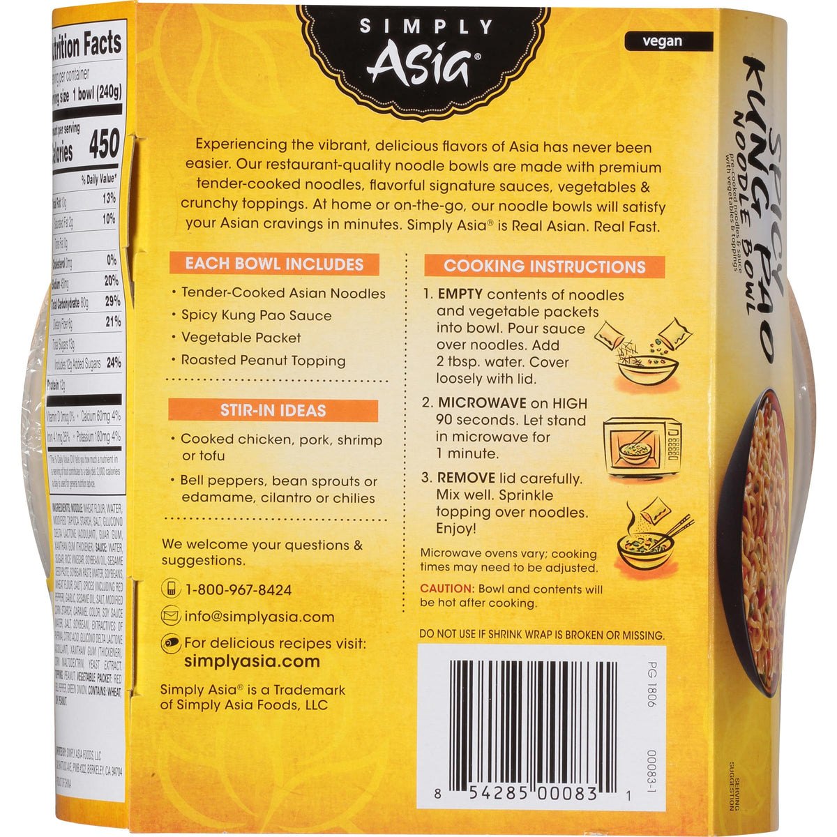Simply Asia Spicy Kung Pao Noodle Bowl - Pack of 6 - image 9