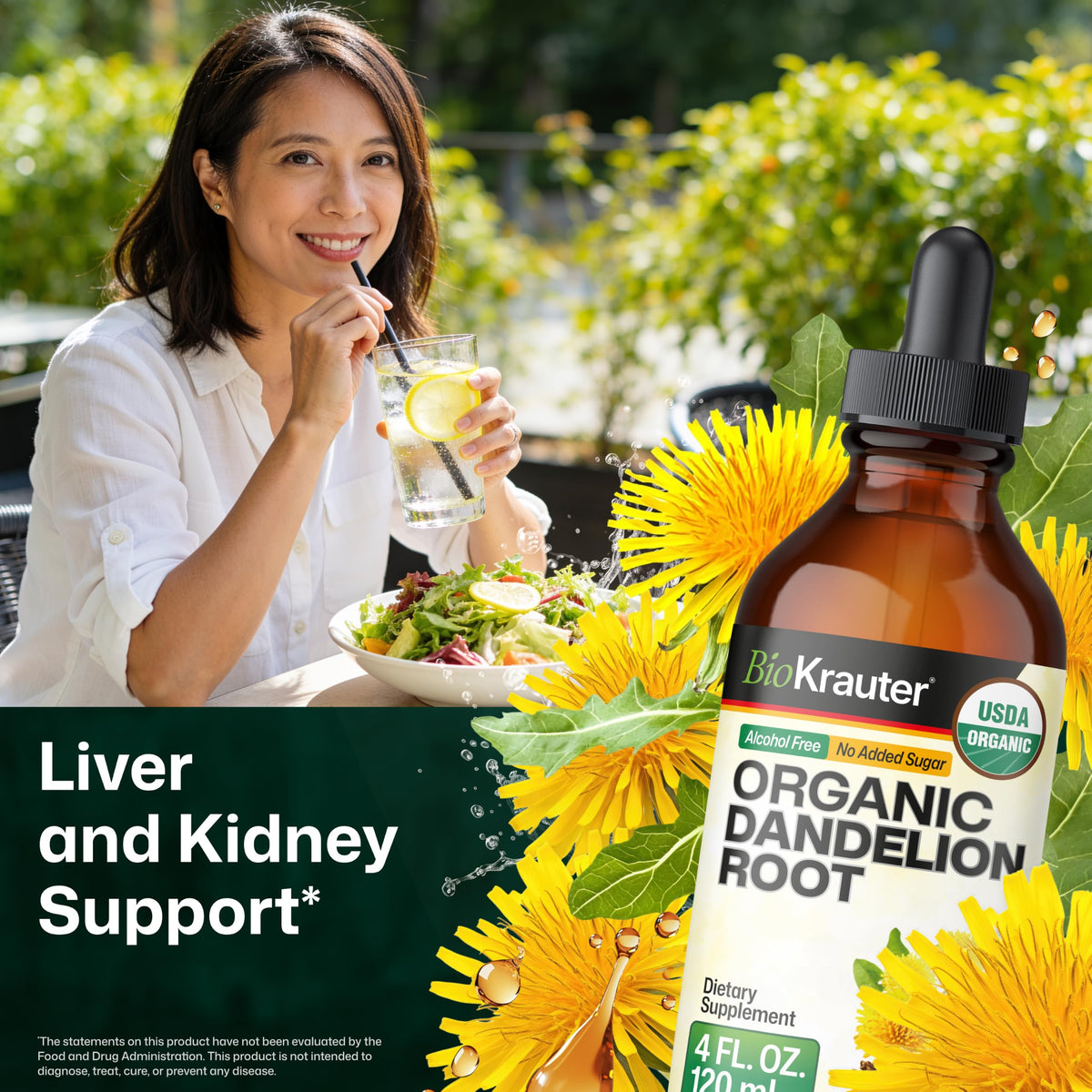 BIO KRAUTER Organic Dandelion Root Liquid Extract - 4 Fl Oz - image 2