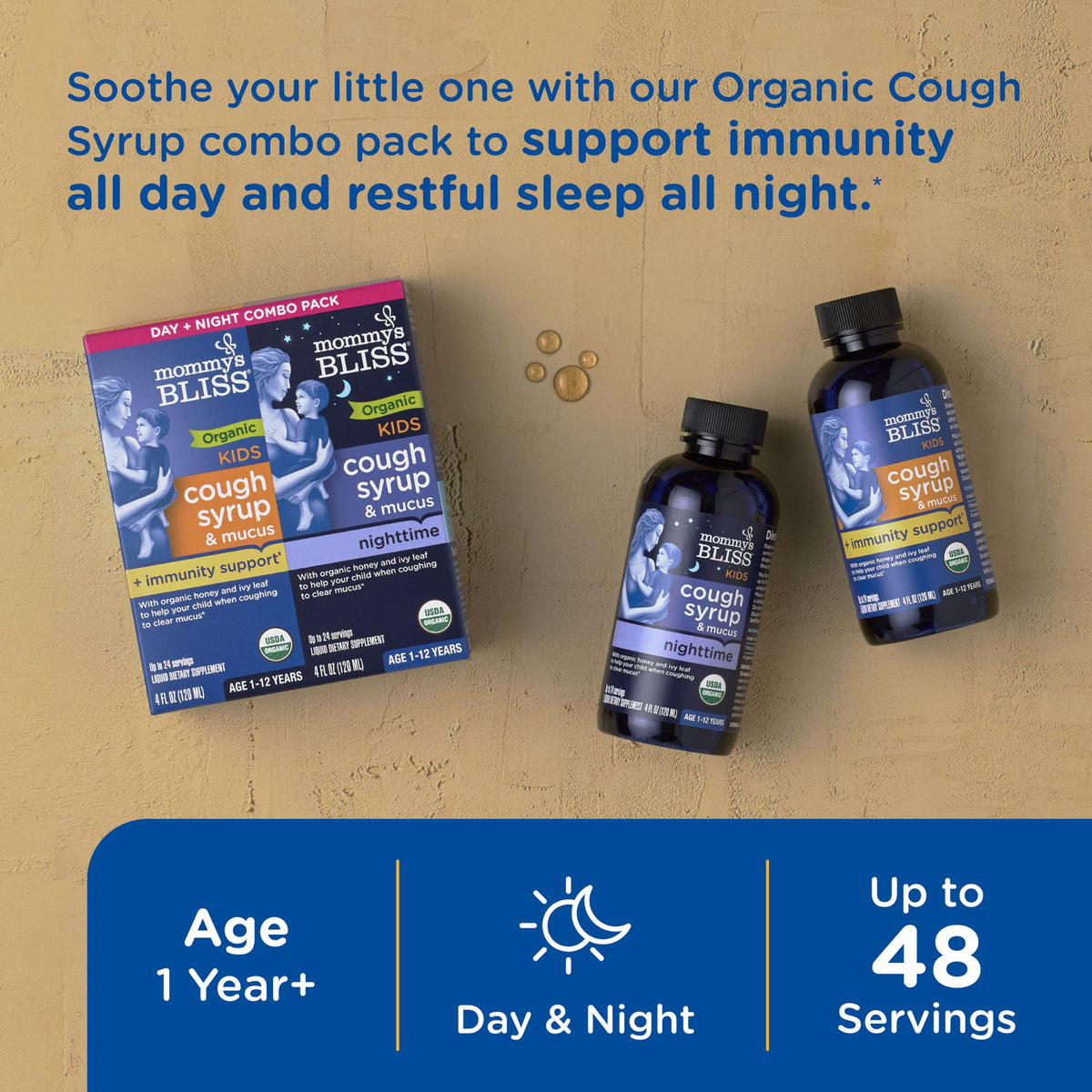 Mommy's Bliss Organic Kids Cough & Mucus Elderberry Syrup - 8 Fl Oz - image 2