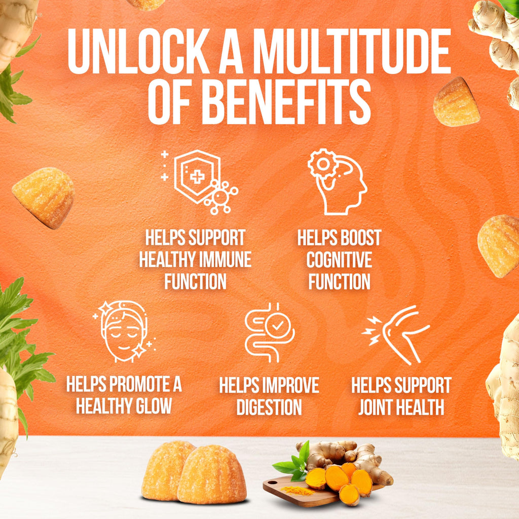 BeElevated Turmeric Gummies for Adults Peach Flavor