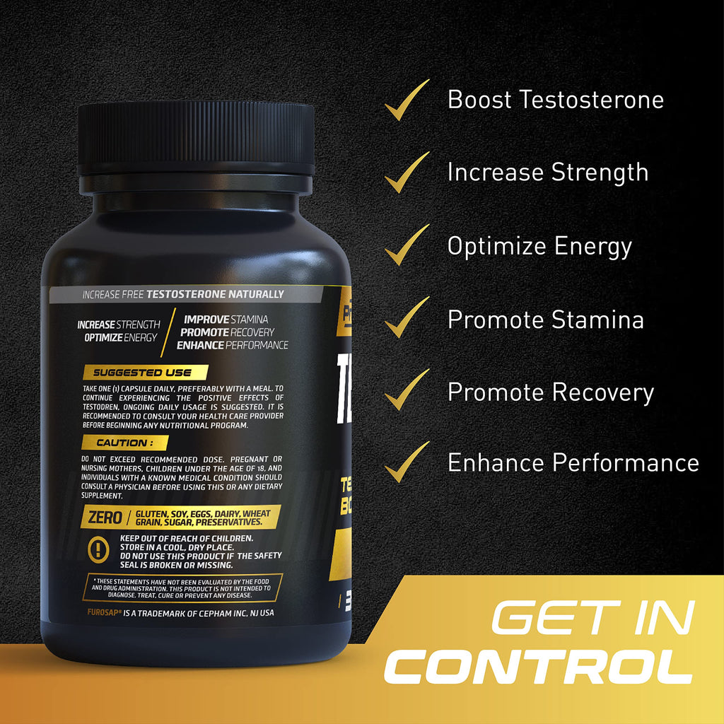 PrimeGENIX Testodren Advanced Testosterone Booster - 30 Capsules - image 2