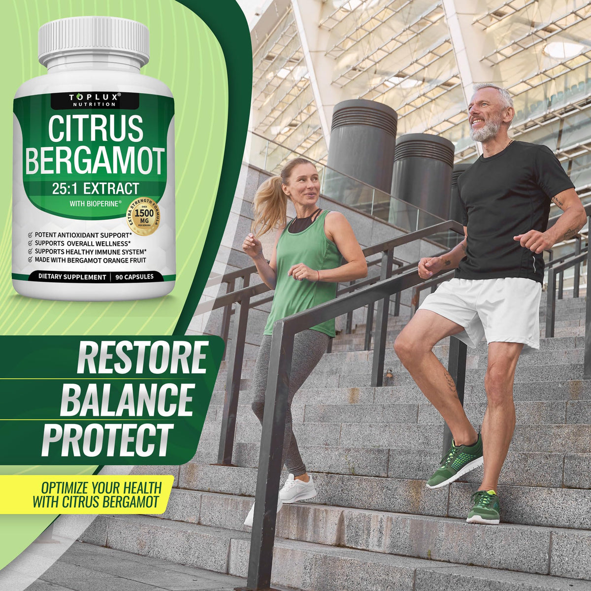 Toplux Citrus Bergamot Supplement 1500mg - 90 Capsules - image 8