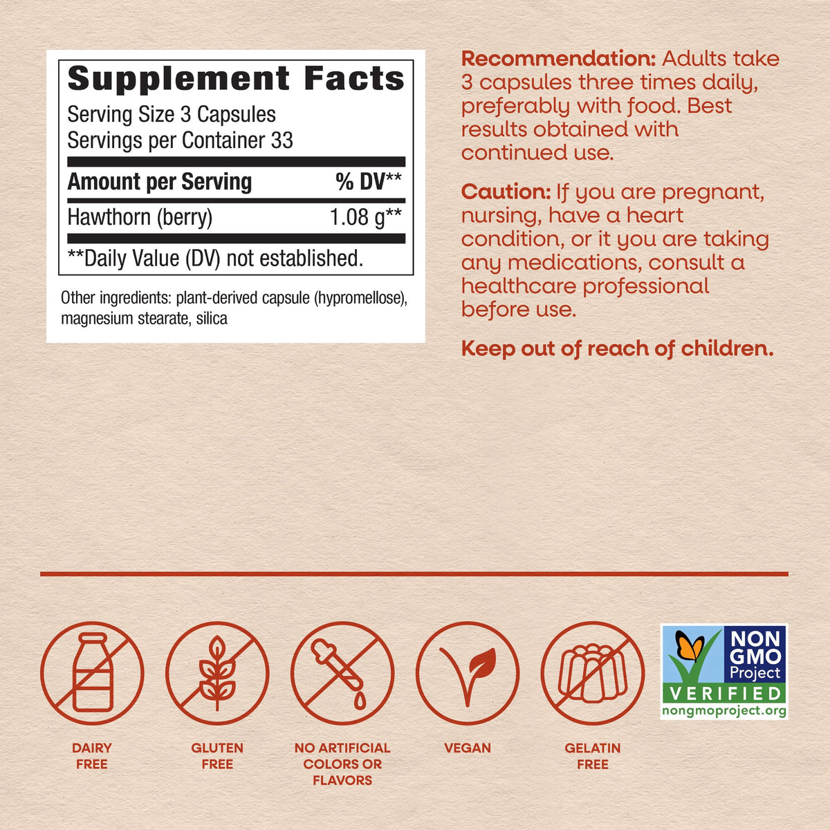 Nature's Way Hawthorn Berries, Traditional Heart Health Support