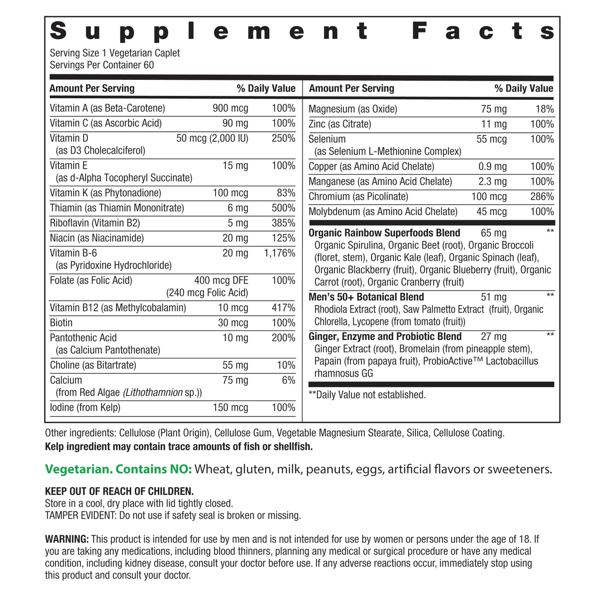 Rainbow Light Multivitamin for Men 50+
