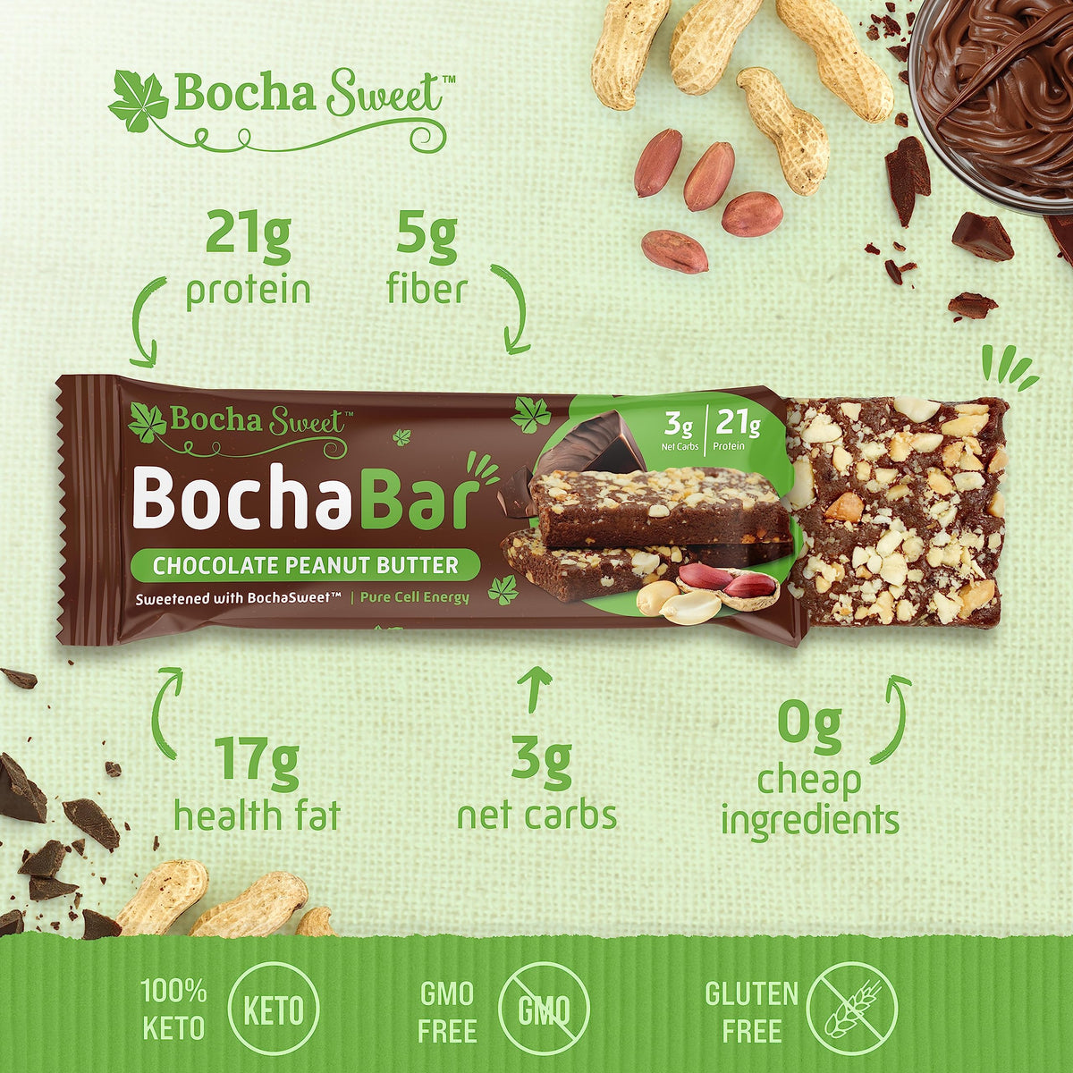 BOCHA SWEET BochaSweet Protein Snack Bar
