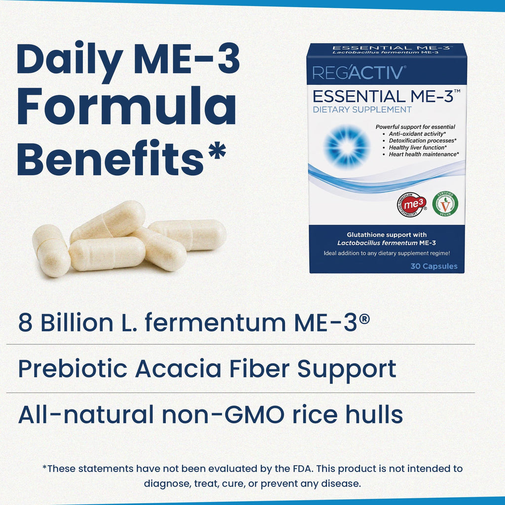 Reg'Activ Essential ME-3 Glutathione Probiotic - 30 Vegan Capsules - image 3