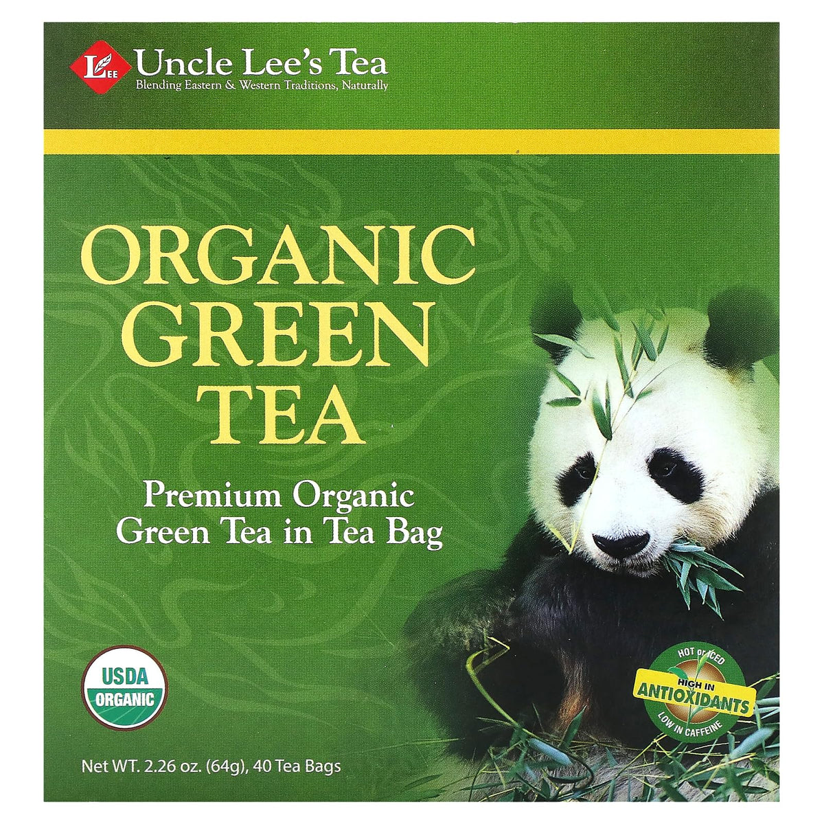 Uncle Lee's Tea Organic Green Tea - 40 Tea Bags