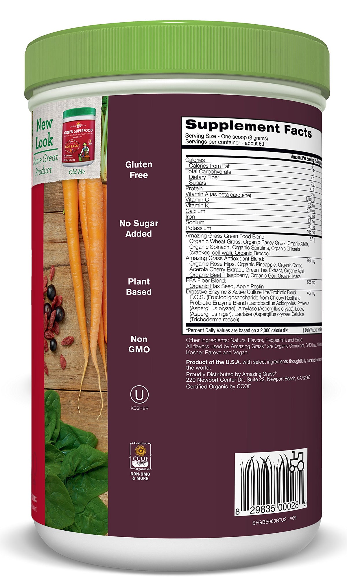 Amazing Grass Green SuperFood Berry Powder - 17 Ounce - image 4