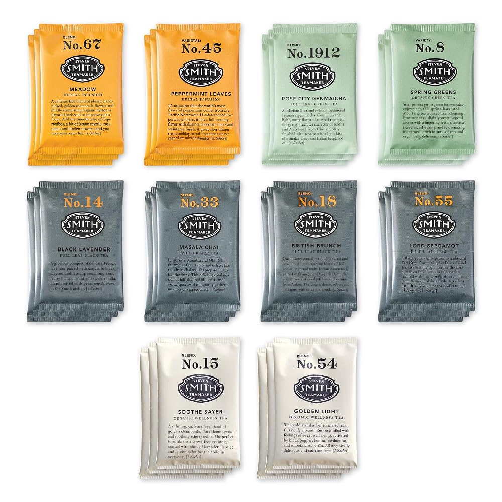 Steven Smith Teamaker Variety Pack Sampler - 30 Tea Sachets