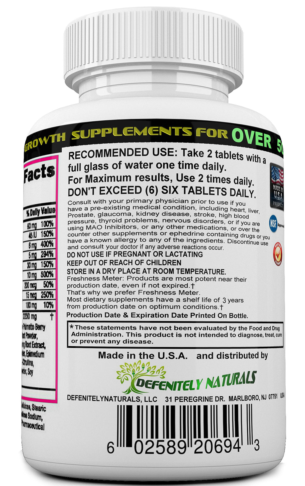 DEFENITELYNATURALS Aurélie Natural Female Enhancement - 60 Tablets - image 2