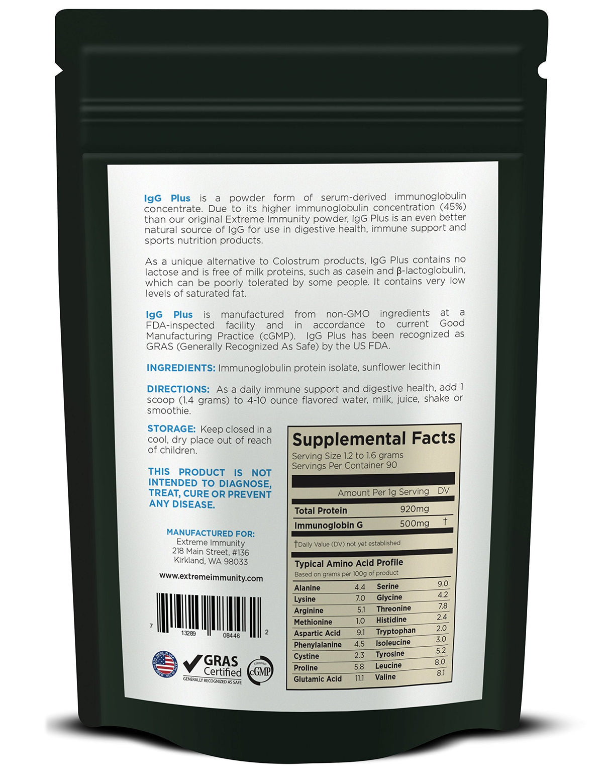 Extreme Immunity Igg Plus Serum Derived Bovine Immunoglobulin Protein