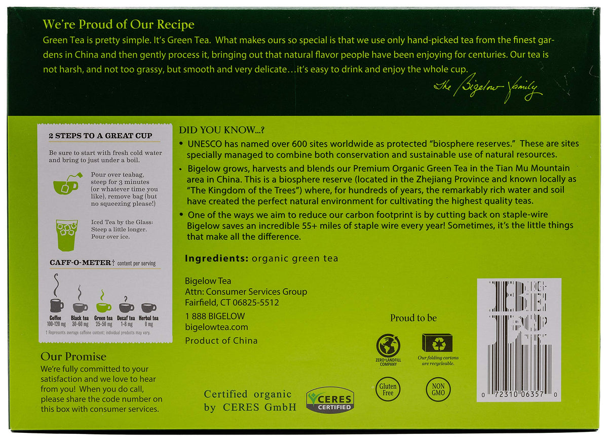Bigelow Premium 100-Percent Organic Green Tea - 150 Teabags - image 2