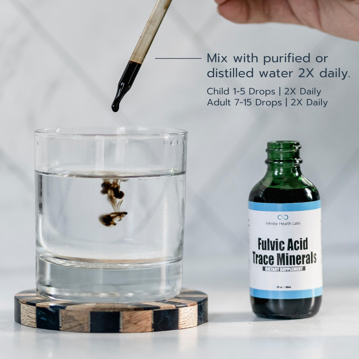 Infinite Health Labs Fulvic Acid Trace Minerals Liquid Drops - 169 Servings - image 2
