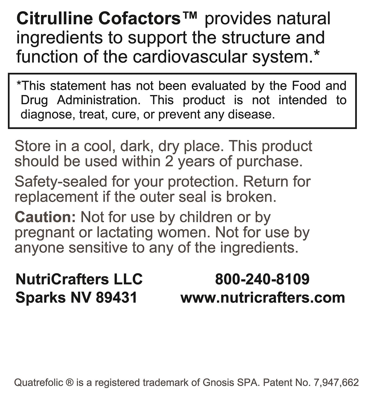 NutriCrafters Citrulline Cofactors Nitric Oxide Booster - 120 Capsules - image 3