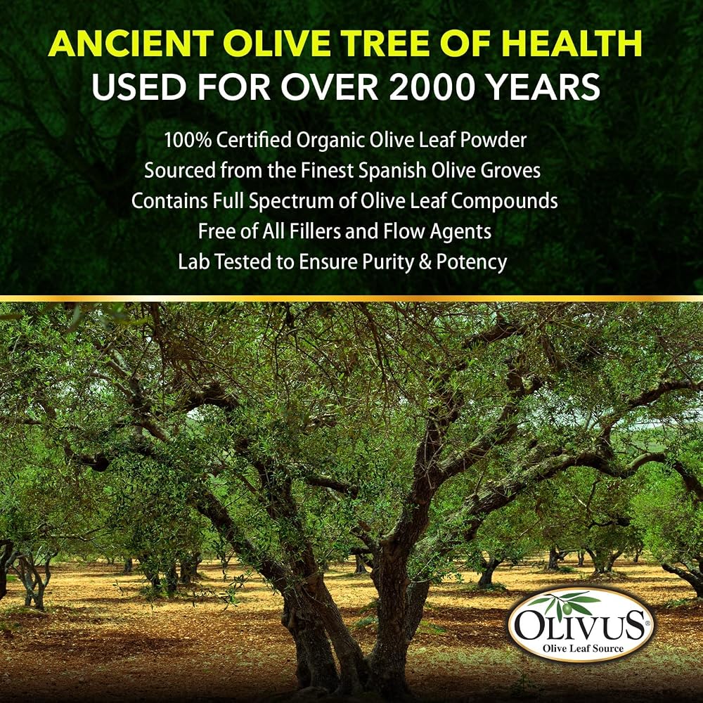 Olivus OliveLeafMAX Olive Leaf Extract (40% Oleuroepin) + Organic - image 6