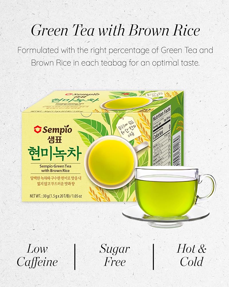 Sempio Green Tea with Brown Rice - 40 Tea Bags - image 2