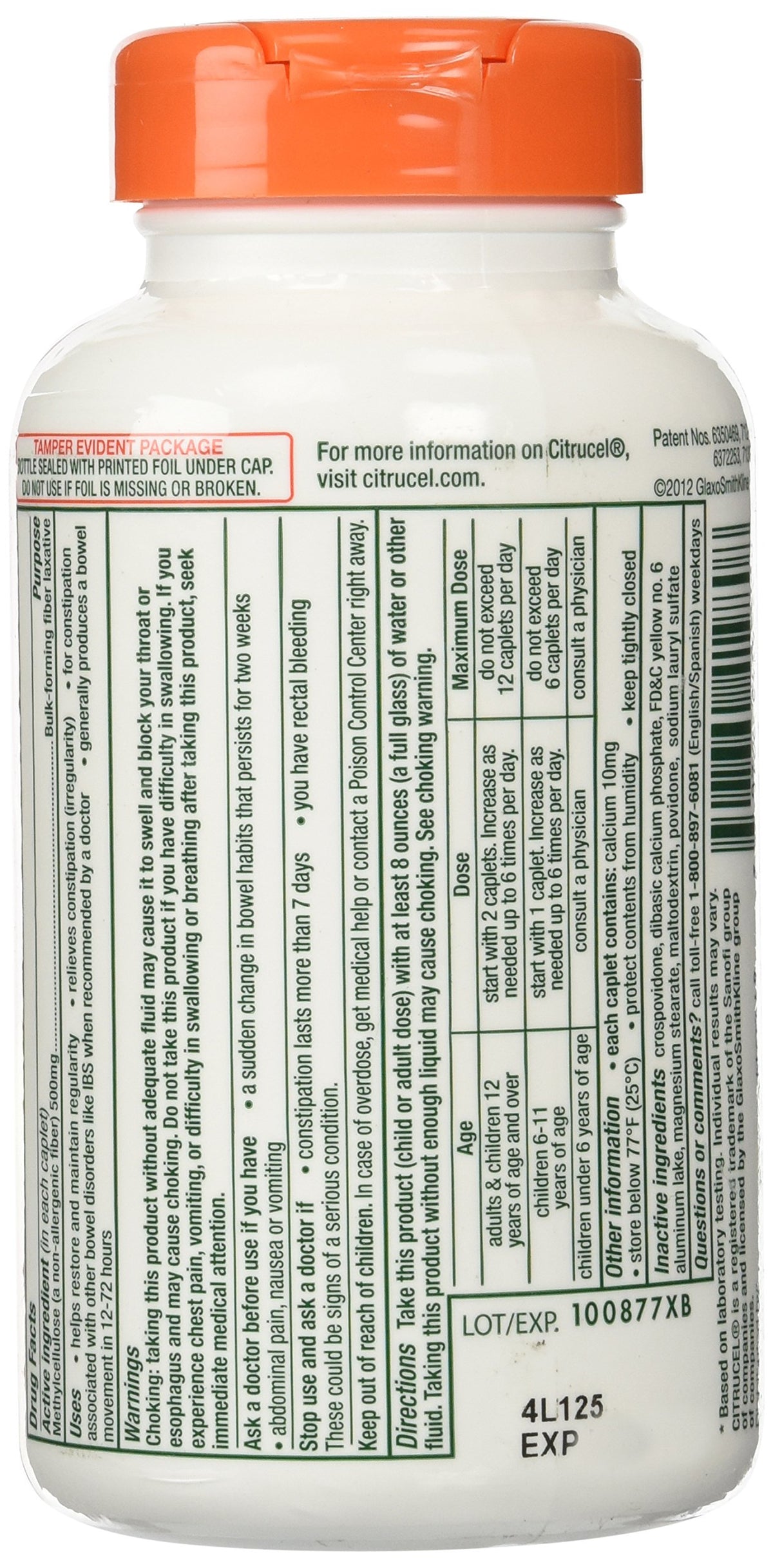 Citrucel Fiber Therapy for Regularity 500 mg - 240 Caplets - image 3