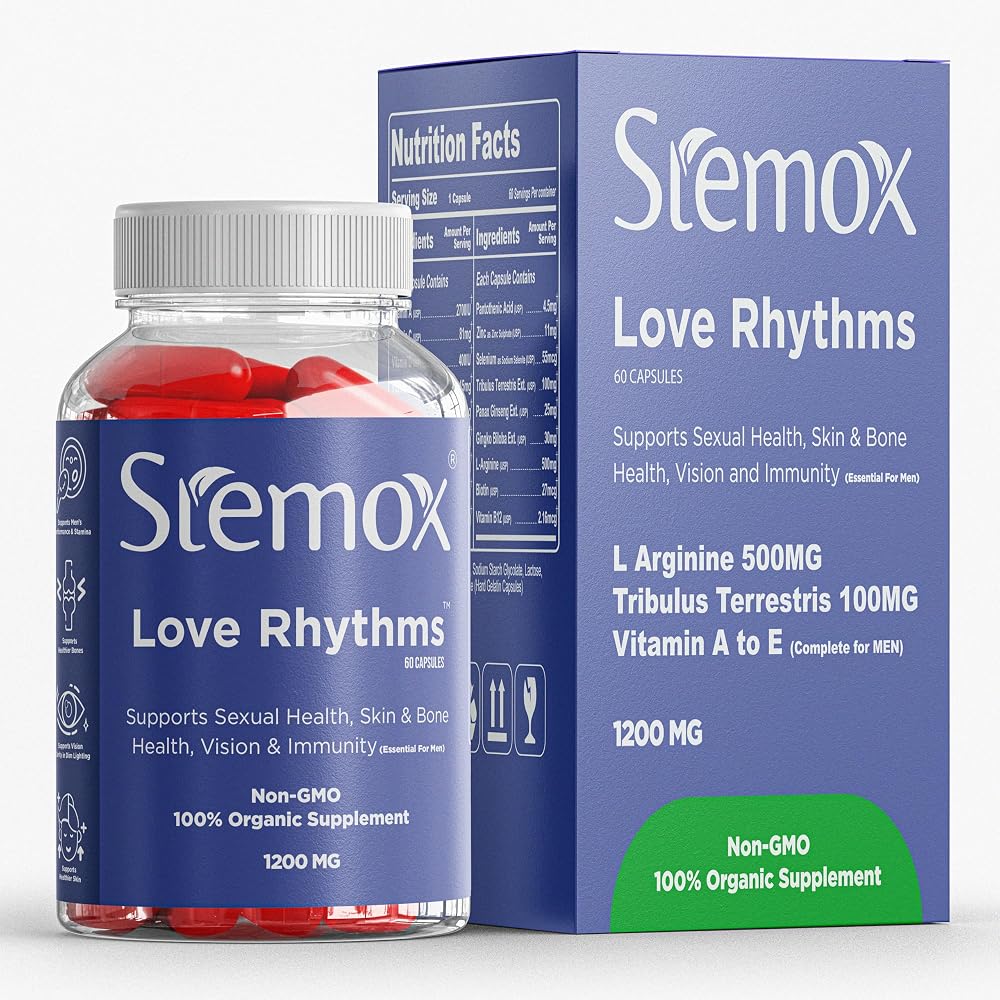 Stemox Love Rhythms L-Arginine & Tribulus Terrestris - 60 Capsules - image 2