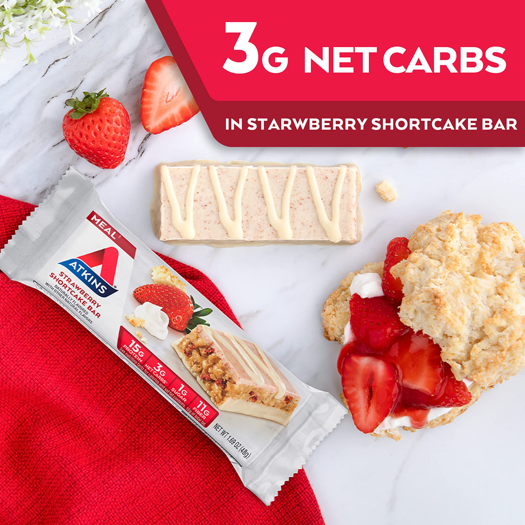 Atkins Strawberry Shortcake Protein Meal Bar - 30 Count - image 5