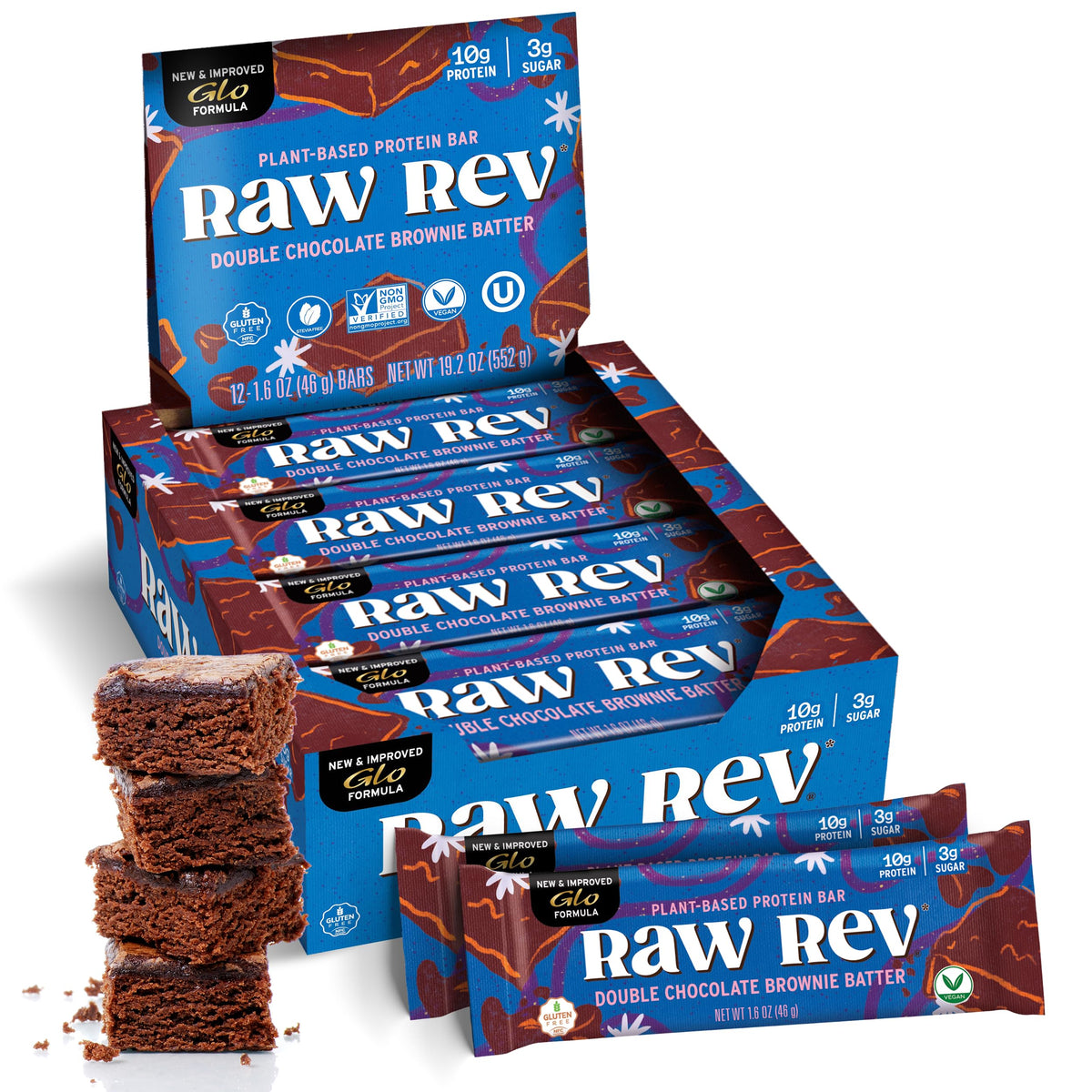 Raw Rev, Low Sugar, Gluten-Free, Vegan, Plastic-Neutral