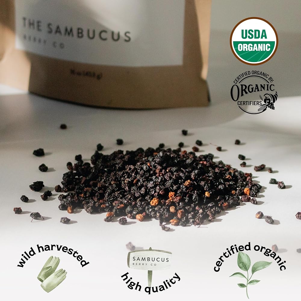 Waterglider International Organic Dried Elderberries - 1 Pound - image 3