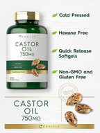 Carlyle Castor Oil Softgels 750 mg - 200 Softgels - image 3